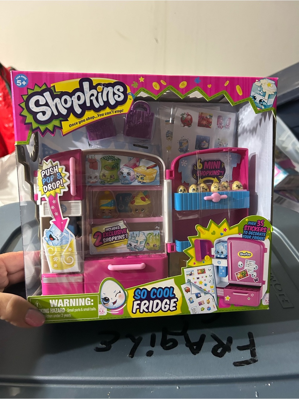 Shopkins So Cool Fridge Playset - Hot Pink & Blue Accents